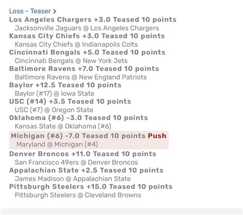 bovada push on teaser